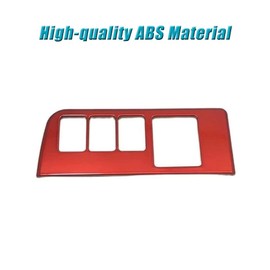 BOYUER for Toyota RAV4 2013 2014 2015 2016 2017 2018 ABS Headlight Switch Buttons Panel Cover Trim Sticker Car Interior Accessories Decoration (Red)