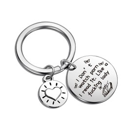ASANHAO Bookworm Keychain, Literary Charm for Reading Enthusiasts - Graduation Keepsake, Holiday Accessory & Motivational Jewelry, Stainless Steel Book Lovers Gift
