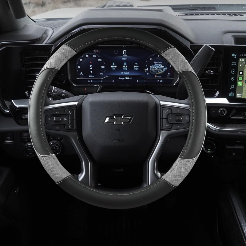 14.5-15'' Steering Wheel Cover for Chevy Silverado Colorado Equinox Trim