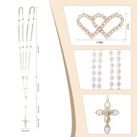 ESNOY Premium Wedding Set Lazo Para Boda Catolica and Arras Para Boda Catolica,Arras De Boda Cristiana with Wedding Lasso for Ceremony Catholic Decoracion