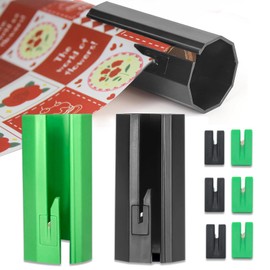 LANGNIDORIS Wrapping Paper Cutter, (2 Rolls & 6 Blades), Wrapping Paper Cutter for Rolls, Wrapping Paper Cutter for Christmas, Birthday, Valentine's Day Gift Wrapping Paper