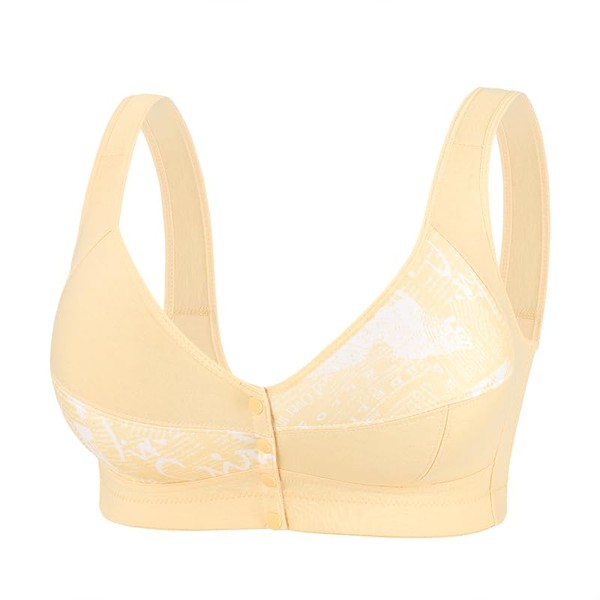 Cotton Whisper Front Closure Push-Up Sports Bra for Mature Women