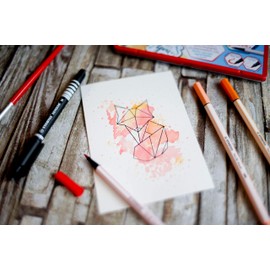 STABILO SENSOR M Fineliner with Spring-Loaded Tip, Medium, Single Pen, Purple