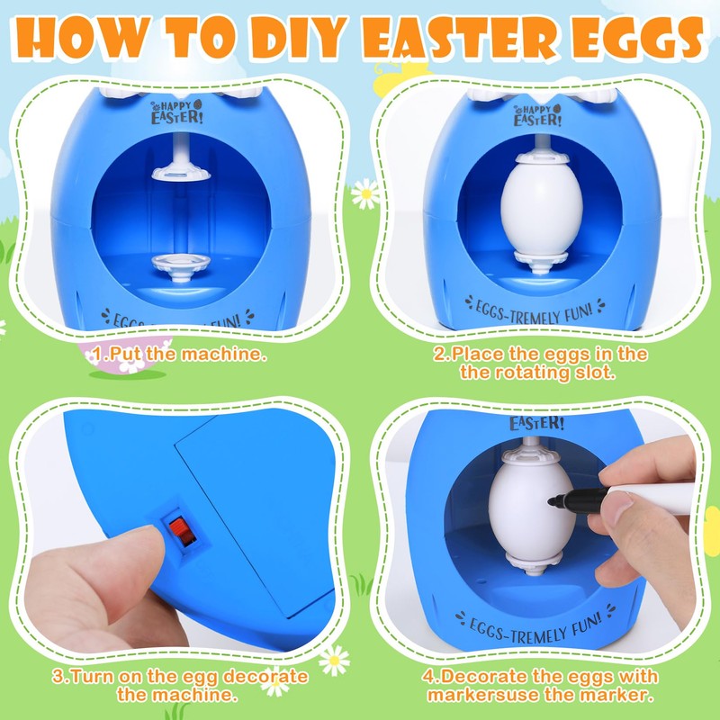 Joyesplay Easter Egg Decoration Set, Easter Eggs for Painting with
