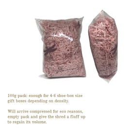 InsideMyNest Shredded Tissue Paper Shred Narrow Grass Cut Gift Box Basket Filler Hamper (Burgundy)