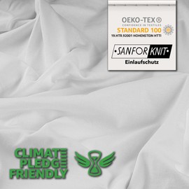 STUDIO Basic Fitted Sheet 200 x 220 cm, 100% Combed Cotton, Oeko-Tex 100, Brand Quality, Bed Sheet Jersey 200 x 220 cm - White