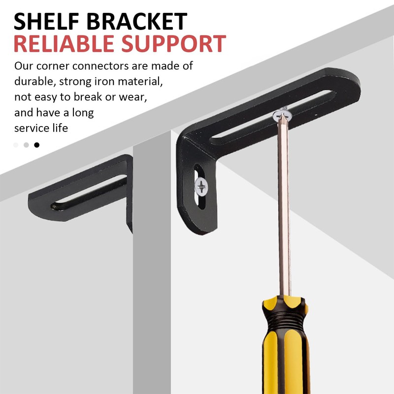 12-Piece Corner Connector with 24-Piece Screws, Shelf Bracket, Mounting Bracket,