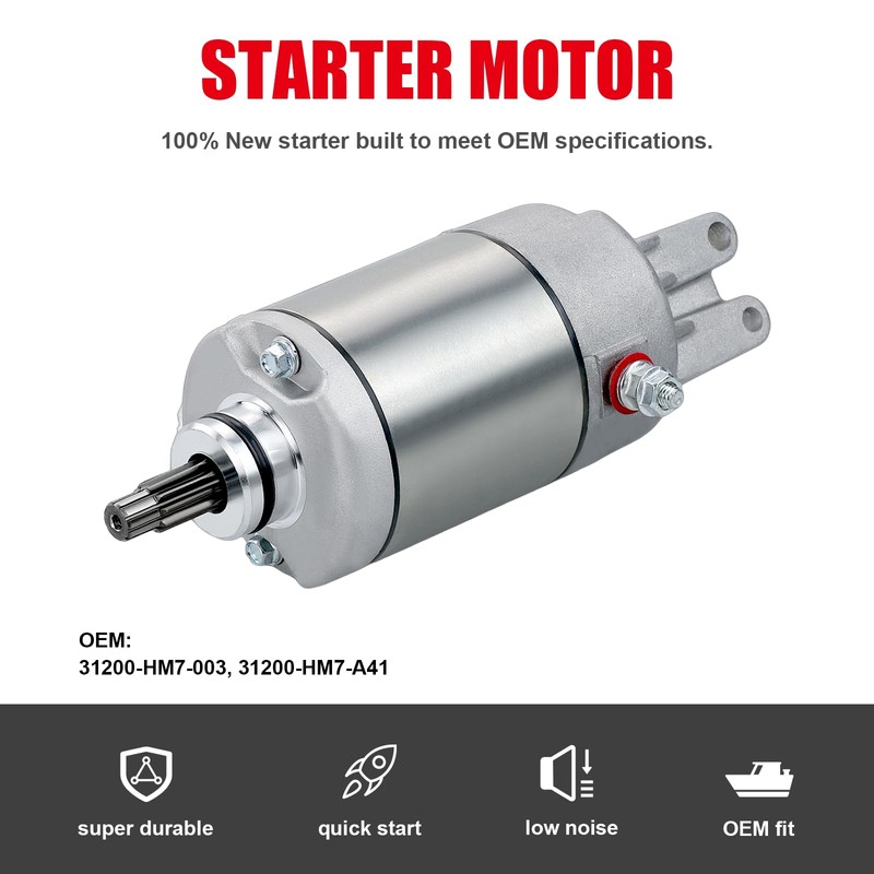 ZHENGHE Starter Motor Compatible with Honda ATV FourTrax Foreman 500