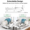Dish Drying Rack, Expandable Dish Rack for Kitchen Counter, Stainless