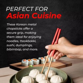 Usefill5 Premium Stainless Steel Chopsticks, Pack of 3