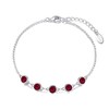 Philip Jones Red Crystal Chain Bracelet Created with Zircondia® Crystals