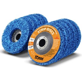 5 x 7/8 Inch Wire Stripping Discs for Rust and Paint Removal, Poly Grinding Angle Grinder Discs, Pack of 10 (Blue)