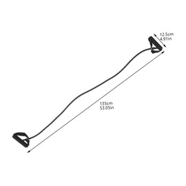 Totority 1Pc Elastic Fitness Resistance Bands with Handles Versatile Exercise Tubes for Yoga Stretching and Strength Training Suitable for All Ages and Fitness Levels Black