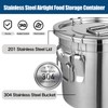 YinCukiEle 3.17Gal/12L Stainless Steel Airtight Canister, Airtight Food Storage Container