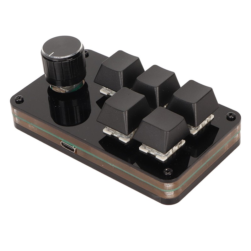 Programmable Keypad 5 Keys 1 Knob Blue Switch Mechanical Hot