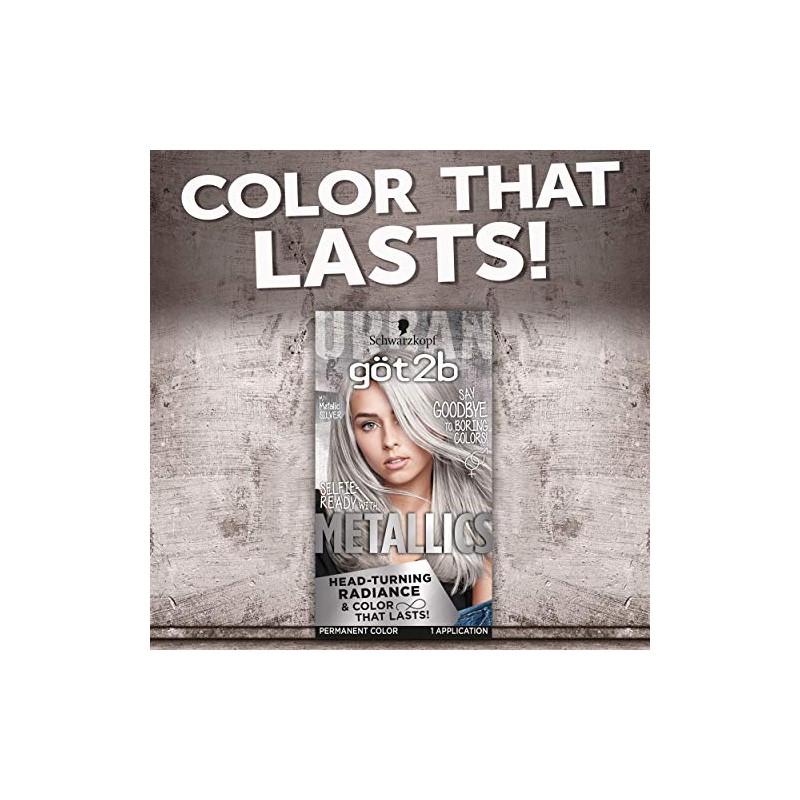 Got2B Schwarzkopf Got2b Metallics Permanent Hair Color, M71 Metallics Silver