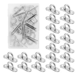YTUGIL Pack of 20 Stainless Steel Eye Plate, Wall Eyelet, Wall Hooks, M5 Eye Plate with Eye Plate for Sun Sail / Wall Mounting, Ceiling Mounting, Wall Hooks, Ceiling Hooks