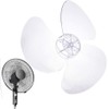White 3 Leaves Clear Fan Blade Replacement for 12 Inch