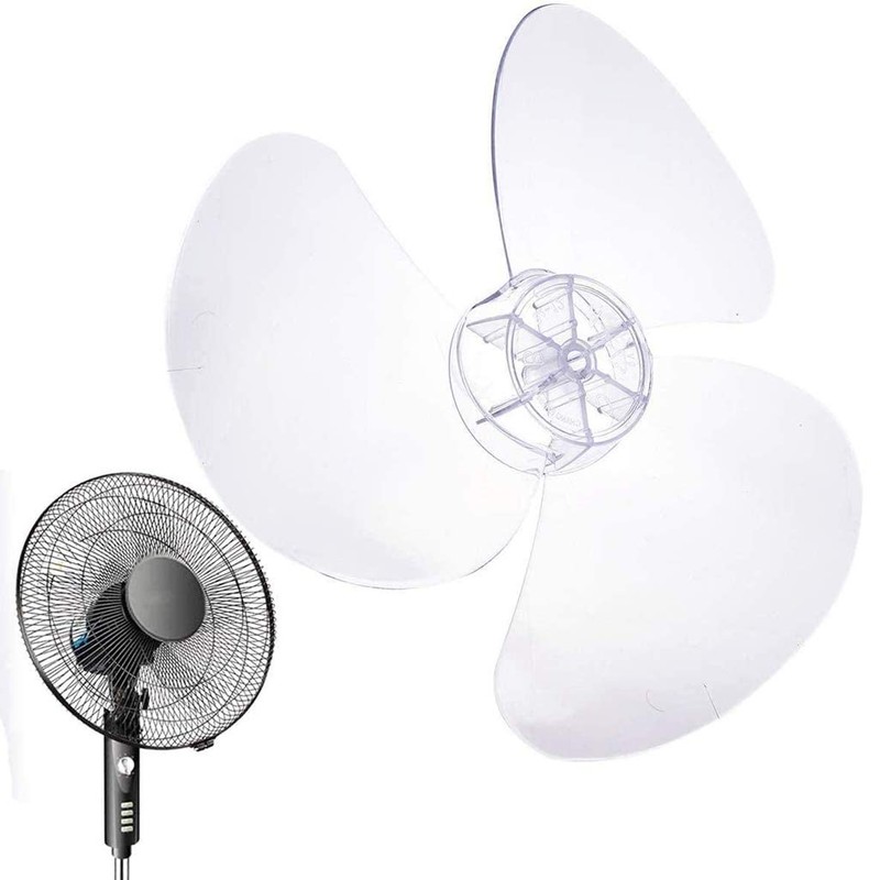 White 3 Leaves Clear Fan Blade Replacement for 12 Inch