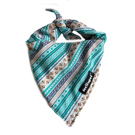 Leconpet Dog Bandana Triangle Reversible Pet Scarf for Small Medium Large Dogs, Soft Durable Fabric, Stylish Puppy Cat Bandana Bib (Green Bohemian, Large)