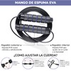 Cuerda para saltar con peso integrado mango antideslizante tamaño ajustable