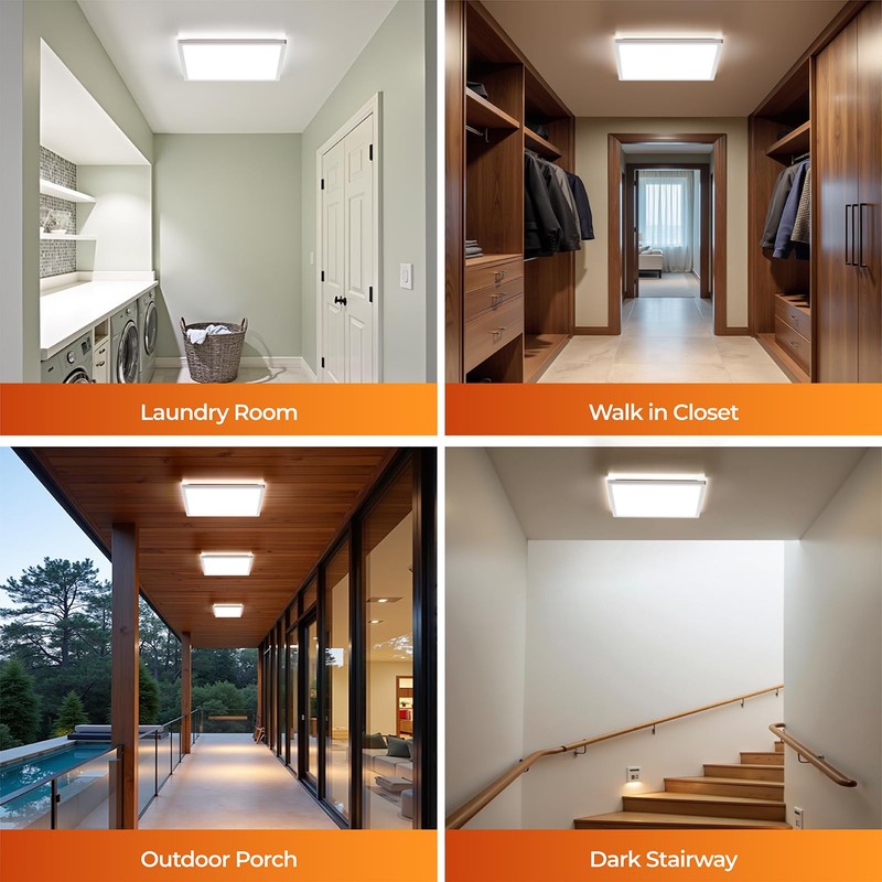 BLNAN Dimmable Motion Sensor LED Ceiling Light with Remote Control,