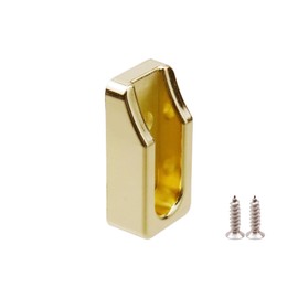 Chinflly 6 PCS Oval Closet Rod End Supports,Metal Closet Wardrobe Rod Holder Socket End Support Pipe Bracket Flange,Gold