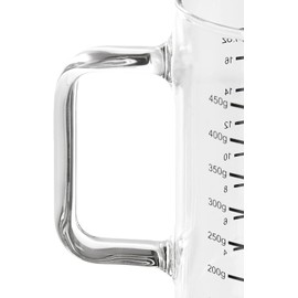 wenco 555067 Glass Measuring Jug Two Scales and Different Units of Measure 500ml Glass 555067
