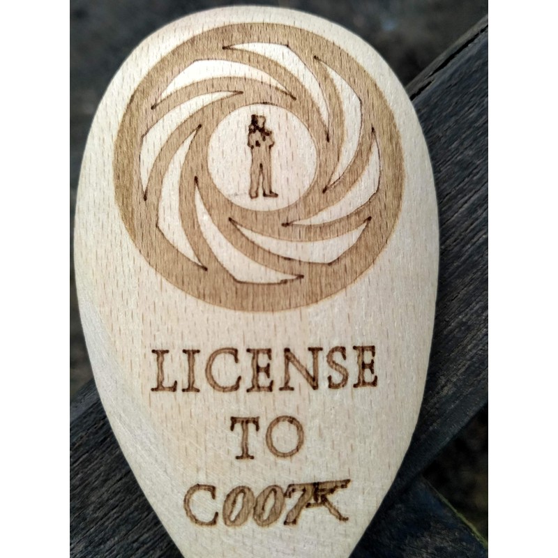 FastCraft JAMES BOND 007 INSPIRED WOODEN BAKING SPOON WOOD KITCHEN