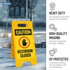 Restroom Closed Sidewalk Sign Kit, 10x16 Inches, with A Frame