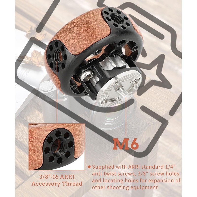 Camera Round Handle Grip, 360 Degrees Rotation Quick Release for