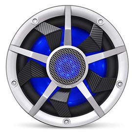 Clarion CM2513WL 10-inch Marine Subwoofer 250W RMS Power handling Dual 2 ohm Voice coils Built-in RGB Illumination Includes Black & Silver Grilles