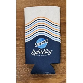 Blue Moon Striped Blue Moon Light Sky - Slim Can Koozie Beverage Wrap - NEW