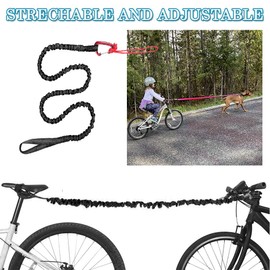 Madlife Garage 3 m Tow Rope Bicycle Children Bicycle Tow Rope Bicycle Tow Strap Elastic Children Elasticity Bicycle Tow Strap Black Bike Traction Rope