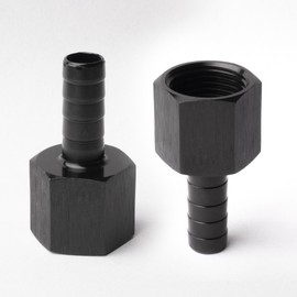 （2PC）Aluminum Fuel Hose Barb Fitting Adapter 3/8" to AN6 AN8, High-Pressure Quick Connect for Fuel Pressure Regulator, AN to Barb Union Fitting for Fuel System, Gas/Oil Line (3/8 to AN8)