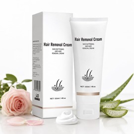 Rose Scented Hair Removal Cream for Legs, Arms and Underarms, Rinse-Off Depilatory, 120ml, for Women and Men