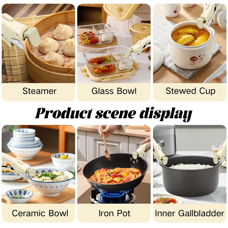 Detachable Handle Cookware Set 2 Pack Pots and Pans Replacement