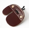 TOPARCHERY Cow Leather Archery Finger Tab Brief Finger Guard Brown