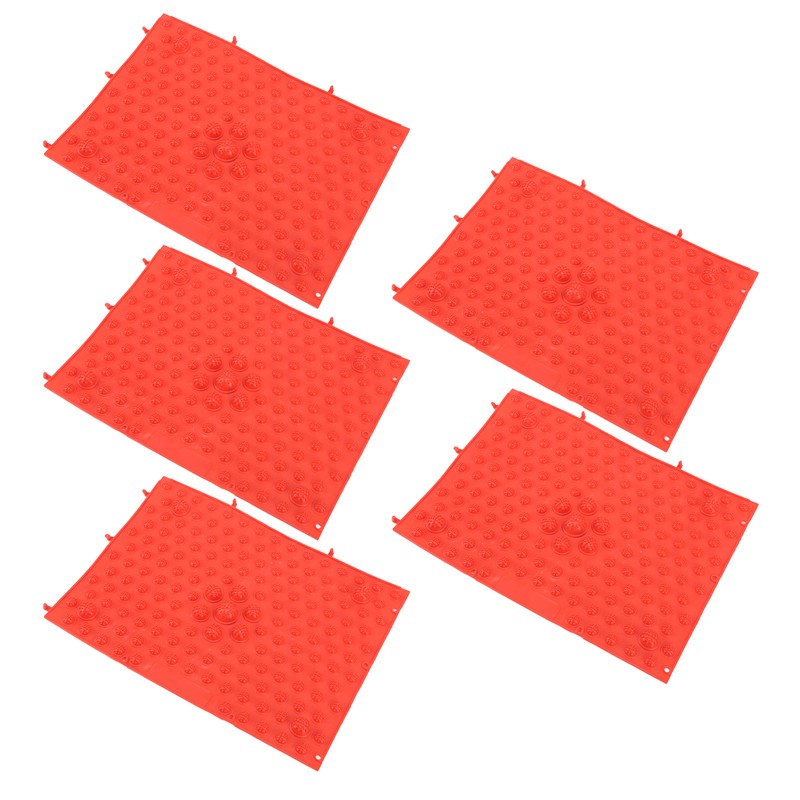 5Pcs Foot Massage Mat TPE Acupressure Walking Toe Plate Massage