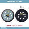 2 Pack 5 Inch 8 Hole Hook and Loop Replacement