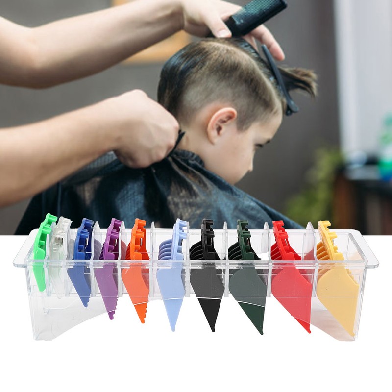 10pcs Limit Combs Hair Cutting Clipper Magnetic Guide Tools Barber