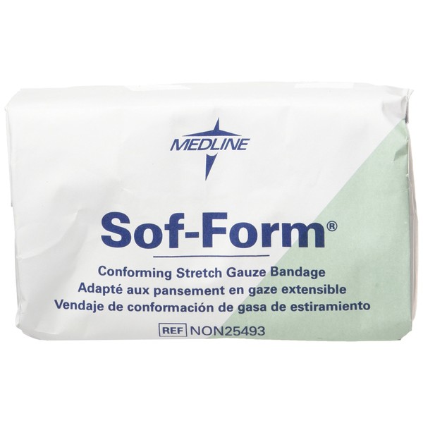 Medline NON25493 Non-Sterile Latex Free Sof-Form Conforming Relaxed Bandage, 3" x 75" (Pack of 96)