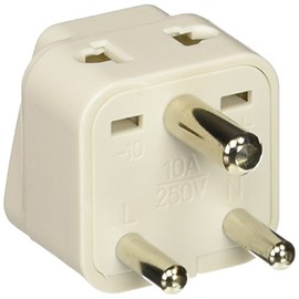 Ckitze BA10-2PK 2 in 1 USA to India Adapter Plug - 2 Pack, Universal (Type D)