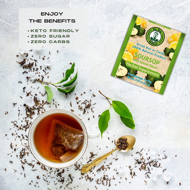 Dr. Tea Wellness Soursop Herbal Tea with Lemon Flavor -
