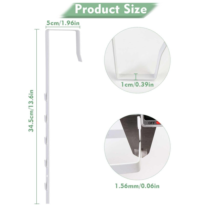 FWUNYVN 2 Pairs Over-The-Door Mirror Hanger, Adjustable Door Mirrors Hook