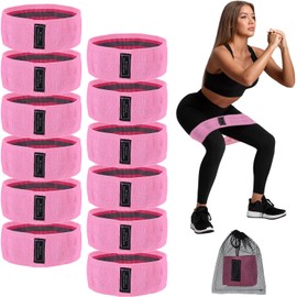 PATIKIL - Bandas de resistencia para botas para entrenamiento, antideslizantes, bandas de resistencia de tela, bandas elásticas para ejercicio físico