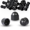 25 Cover Caps for Screws, Round Screw Covers, Black Screw