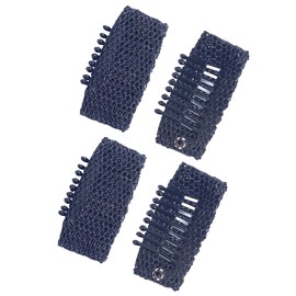 HIYE Wig Pin, No Pain Fastening Pin, Wig, Anti-Slip, Repair Fastener, For Fixing, Wigs, Hair Clips, Wigs, Black, Non-Slip, Full Wig Extensions, Wig Pin, Patching Pin, For Wig Clips, Fasteners, One Touch Pin Fasteners, Clasp, Clip Type (4 Clips)