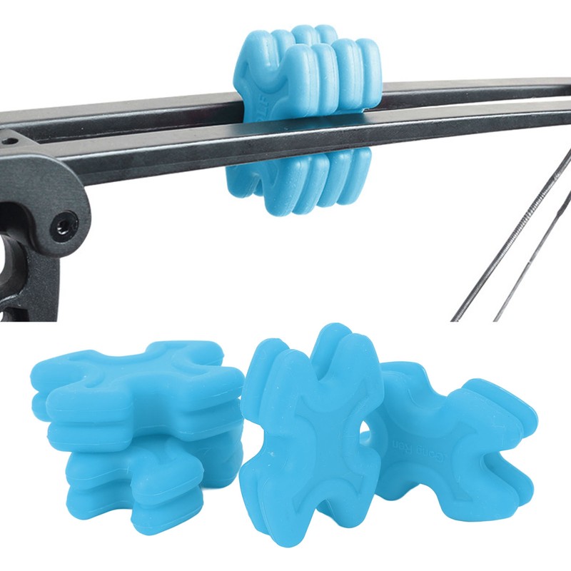4pcs Bow Limb Dampener Wear Resistant Rubber Reducing Noise Vibration