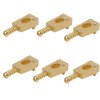 6Pcs Guitar Bridge Saddle Brass String Saddles Replacement Electric Guitar